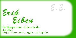 erik eiben business card